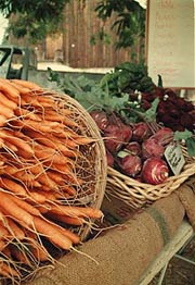 Photo of market cart vegetables
