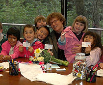 Photo: Children with Chancellor Denton