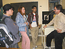 Photo: Students with Dan Wolf