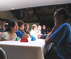 Photo of students at table
