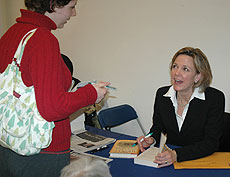 Photo: Dana Priest signing books