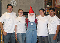 Students with gnome