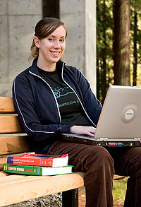 Photo: Student with laptop
