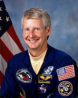 Photo: Steven Hawley as astronaut