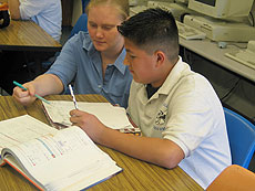 Photo: Student being tutored