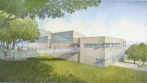 drawing of the new Digital Arts Building