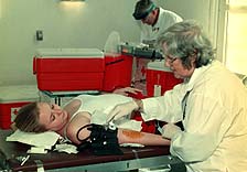 Photo of student giving blood