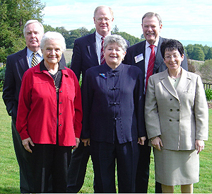 Photo of Chancellor Greenwood and accreditation team